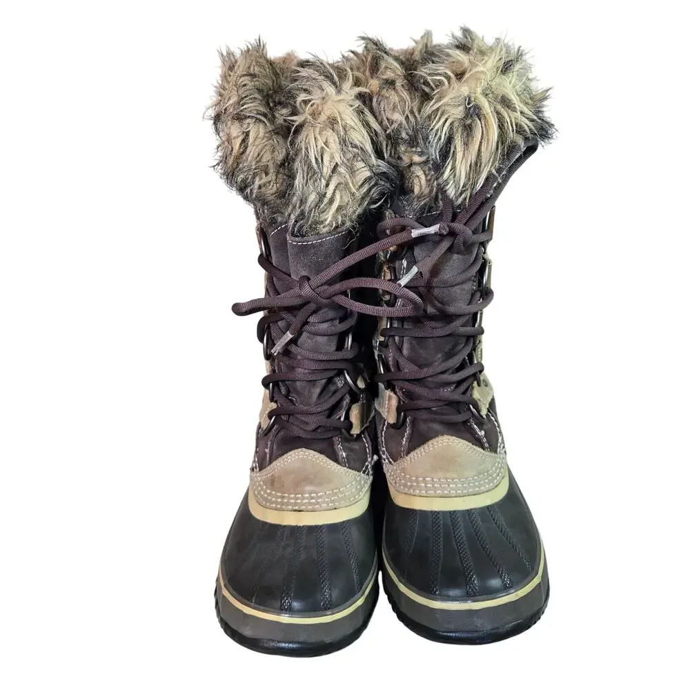 Sorel Joan of Arctic Tall Brown Waterproof Insulated Winter Brown Boots Size 7‎